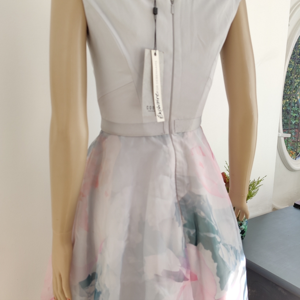 Coast Multi Vinca Printed Overlay Midi Dress Size 6 Wedding £169 - Picture 8 of 16
